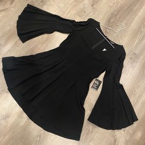 Express Black Bell Sleeve Dress